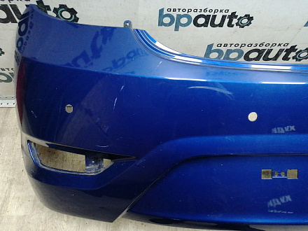 BA000148; Бампер задний; под паркт. (86611-4L200) для Hyundai Solaris I HB (2010- 2014)/БУ; Оригинал; Р1, Мелкий дефект; 