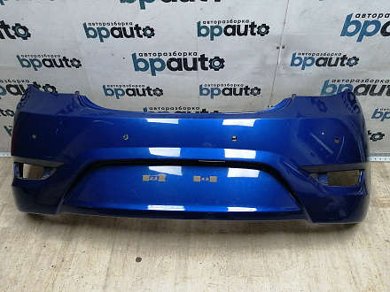 BA000148; Бампер задний; под паркт. (86611-4L200) для Hyundai Solaris I HB (2010- 2014)/БУ; Оригинал; Р1, Мелкий дефект; 